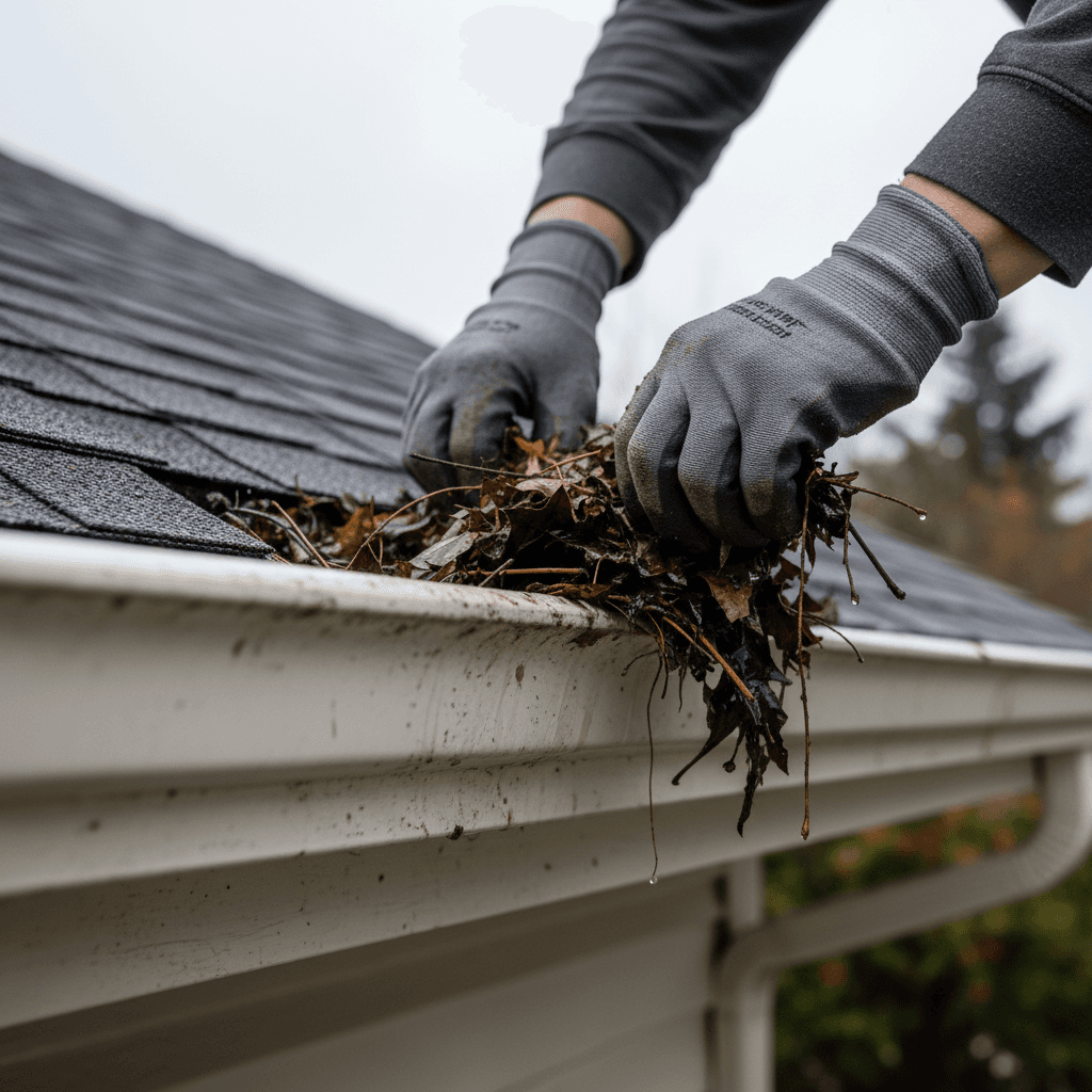 Gutter cleaning and repair
