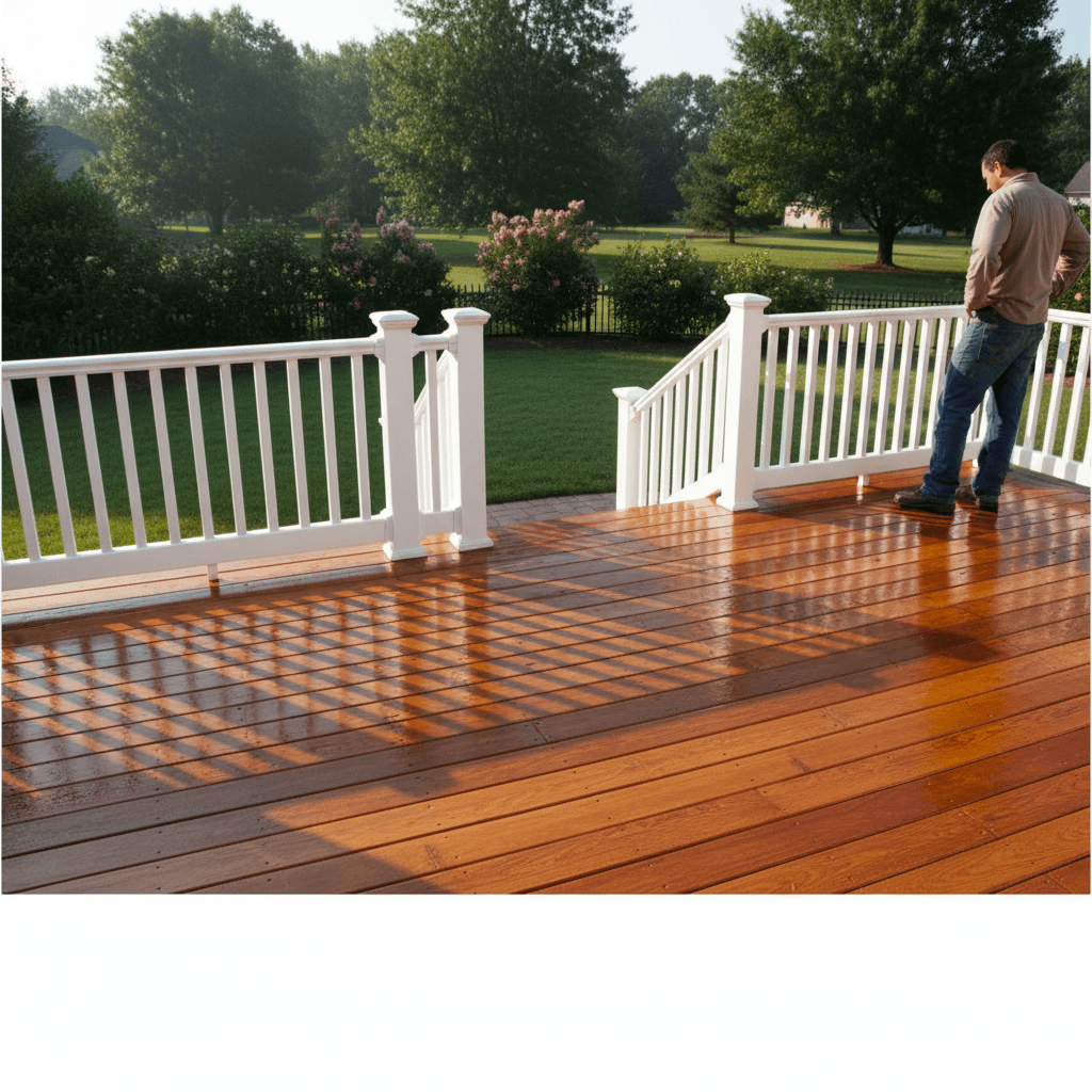 Deck staining and weatherproofing service